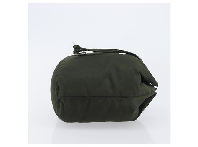 PRADA Nylon Pochette Green Silver Auth 207600A Silber Grün - Ansicht 3