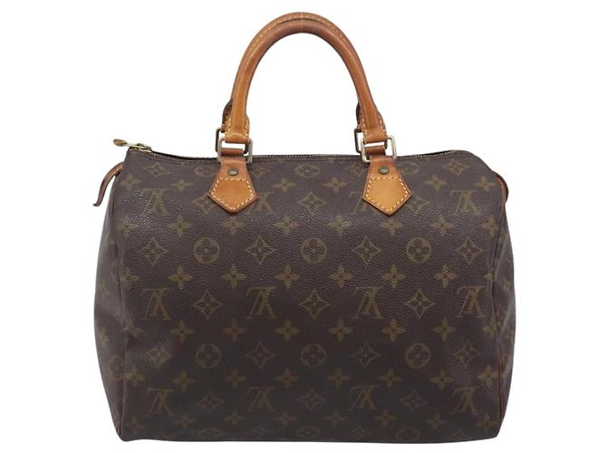 LOUIS VUITTON Monogram Speedy 30 Hand Bag M41526 LV Auth 206029 Monograma - vista 2