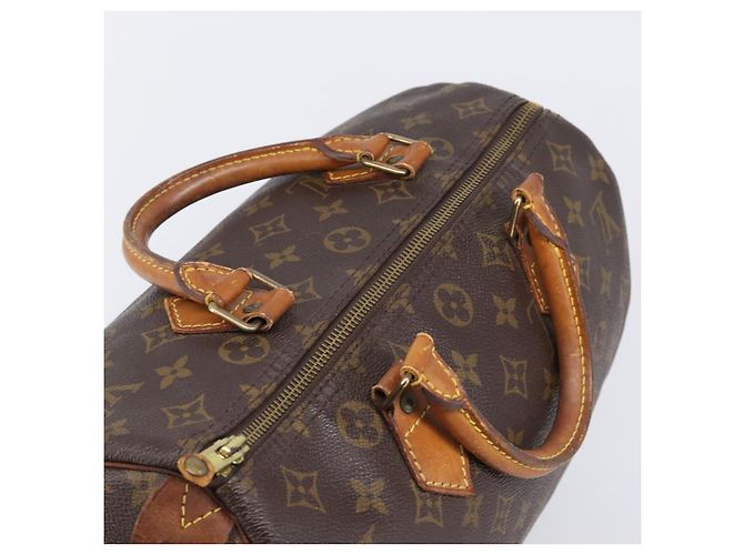 LOUIS VUITTON Monogram Speedy 30 Hand Bag M41526 LV Auth 206029 Monograma - vista 6