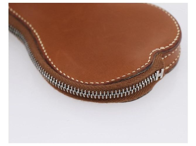 Hermès HERMES Münzbeutel Leder Braun Silber Auth LN115A - Ansicht 14