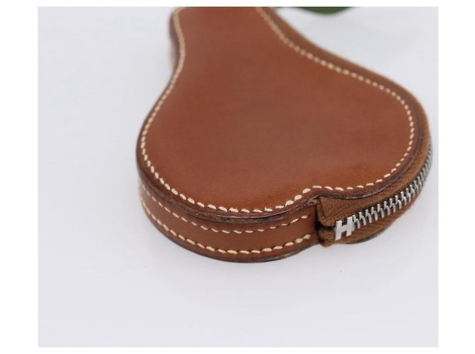 Hermès HERMES Münzbeutel Leder Braun Silber Auth LN115A - Ansicht 16
