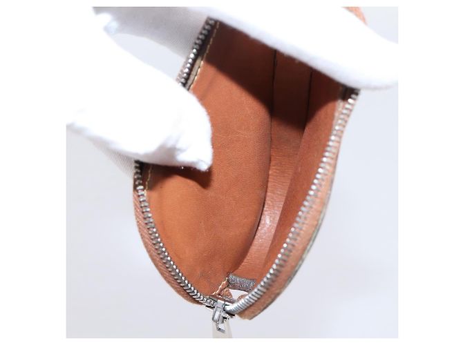 Hermès HERMES Münzbeutel Leder Braun Silber Auth LN115A - Ansicht 17