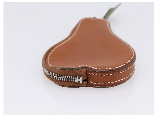 Hermès HERMES Münzbeutel Leder Braun Silber Auth LN115A - Ansicht 6