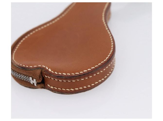 Hermès HERMES Münzbeutel Leder Braun Silber Auth LN115A - Ansicht 7