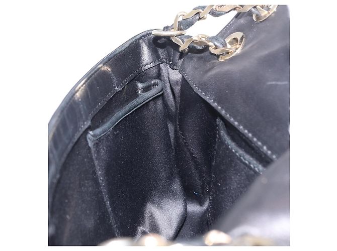 Sac à épaule à chaîne Gianni Versace en cuir verni Noir Or Auth bs37461 Doré - vue 24