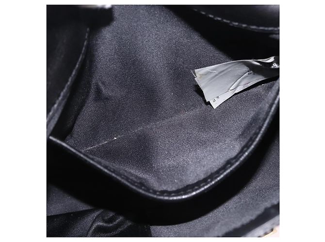 Sac à épaule à chaîne Gianni Versace en cuir verni Noir Or Auth bs37461 Doré - vue 25