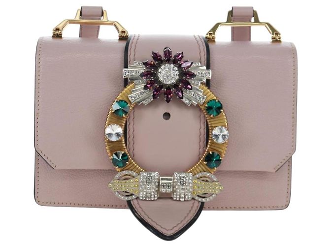 Sac à épaule Miu Miu Cuir Rose Or Auth 206391M Doré - vue 13
