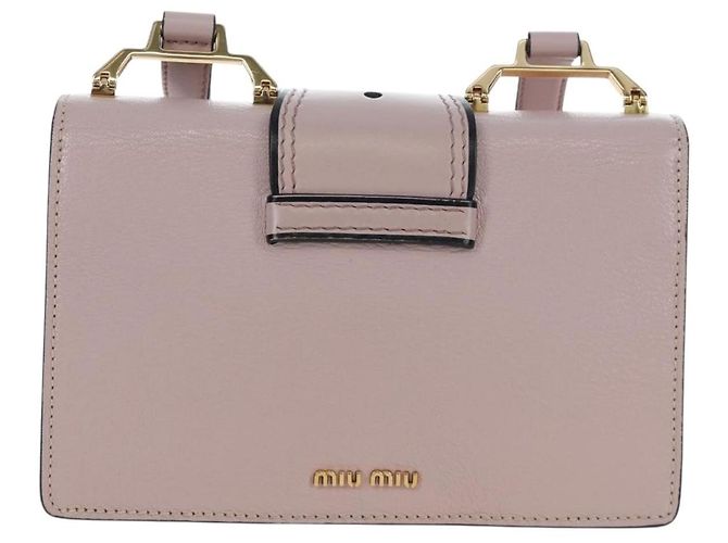 Sac à épaule Miu Miu Cuir Rose Or Auth 206391M Doré - vue 2