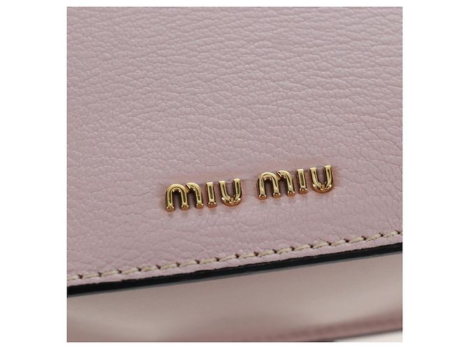Sac à épaule Miu Miu Cuir Rose Or Auth 206391M Doré - vue 21