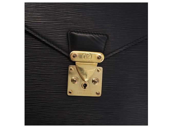 LOUIS VUITTON Epi Serviette Conseiller Briefcase Black M54422 LV Auth BA16193 Schwarz - Ansicht 19