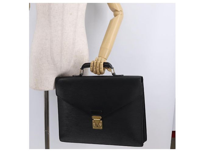 LOUIS VUITTON Epi Serviette Conseiller Briefcase Black M54422 LV Auth BA16193 Schwarz - Ansicht 29