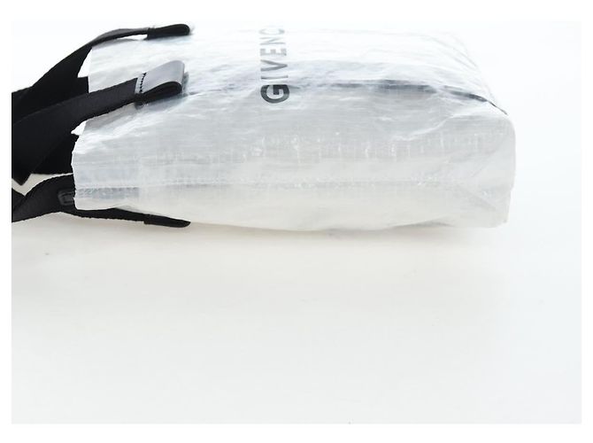 Borsa a mano GIVENCHY Vinyl 2way Clear Silver Auth 206748A Argento - vista 3