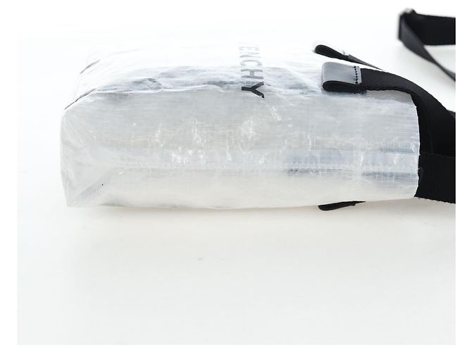 Borsa a mano GIVENCHY Vinyl 2way Clear Silver Auth 206748A Argento - vista 4