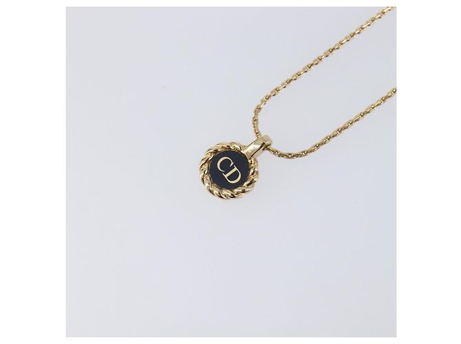 Collana Christian Dior metallo Gold Auth 205485 D'oro - vista 3