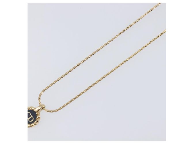 Collana Christian Dior metallo Gold Auth 205485 D'oro - vista 4