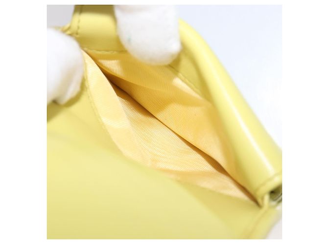 Portafoglio Miu Miu Matelassé in pelle giallo tono oro Auth 206670M - vista 21