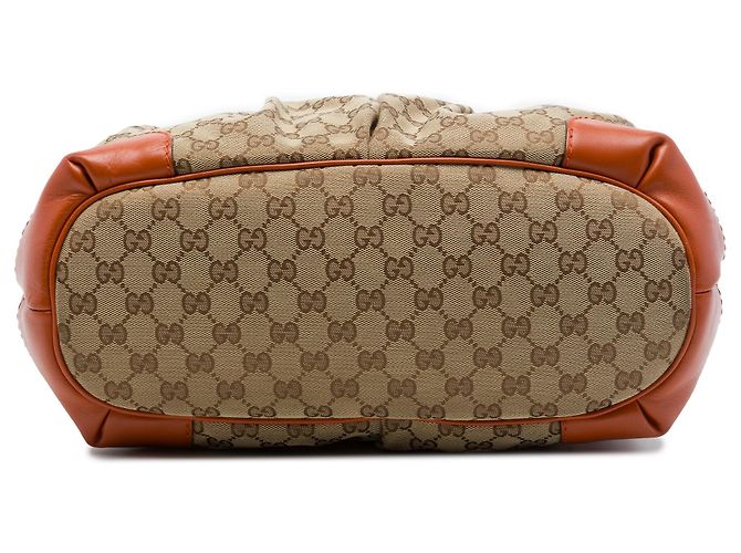 Borsa Satchel Gucci GG Canvas Sukey Arancione - vista 3