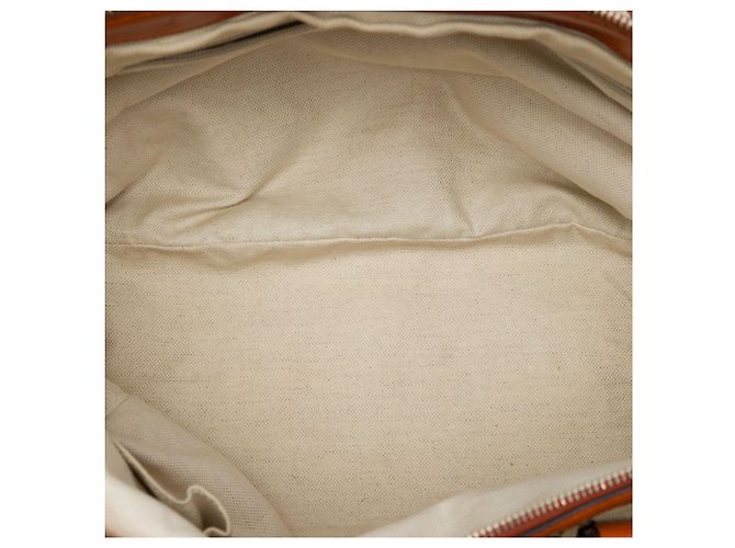 Borsa Satchel Gucci GG Canvas Sukey Arancione - vista 4
