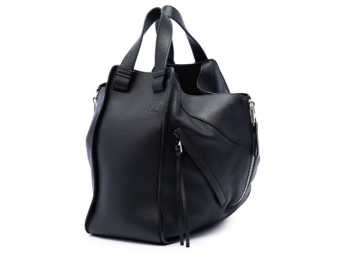 Bolsa Satchel Hammock Large em couro preto LOEWE - vista 2