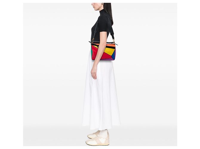 Sac Puzzle Small en veau Rainbow Multi LOEWE Multicolore - vue 6