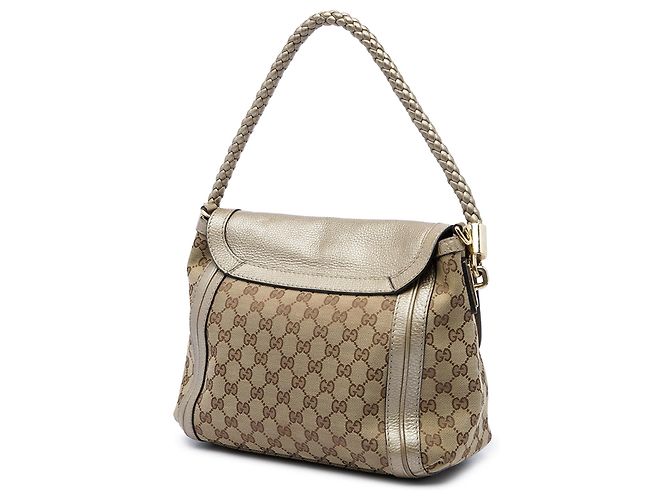 Borsa a patta Gucci GG Canvas Bella Beige - vista 2