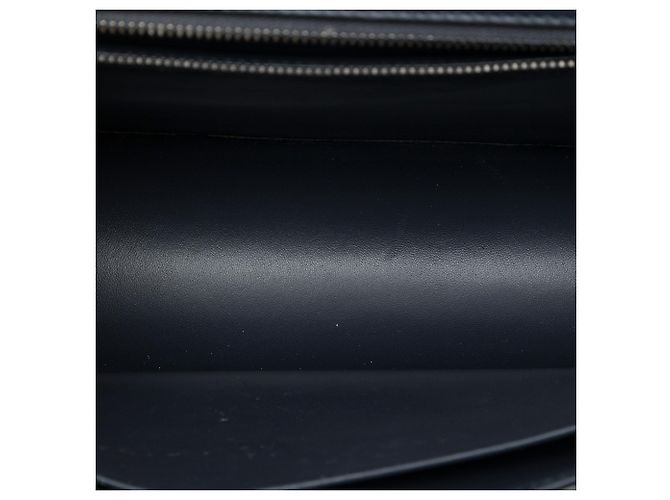 Bolsa Tiracolo Diorama com Aba em Verniz Microcannage Preta, Tamanho Medium Preto - vista 4