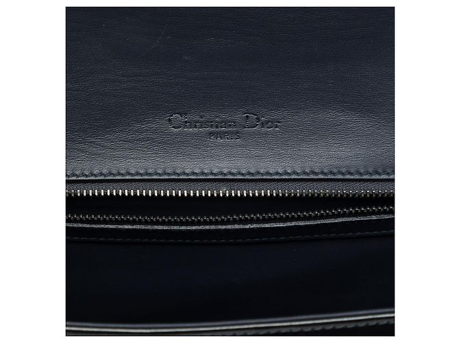 Bolsa Tiracolo Diorama com Aba em Verniz Microcannage Preta, Tamanho Medium Preto - vista 5