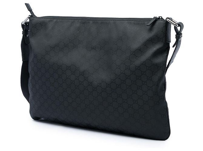 Borsa a tracolla Gucci GG in nylon nera Nero - vista 2