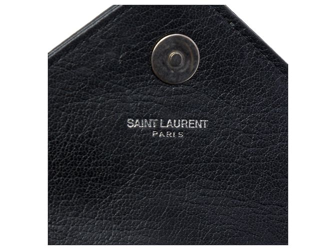 Autre Marque Borsa a catena Black Saint Laurent Baby Chevron Sheepskin Monogram Classic Punk Nero - vista 5