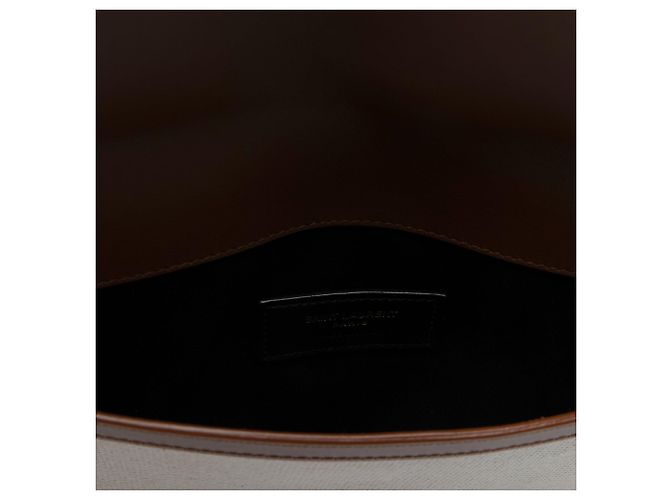 Autre Marque Borsa a Pochette Uptown in Tela Marrone Saint Laurent - vista 4