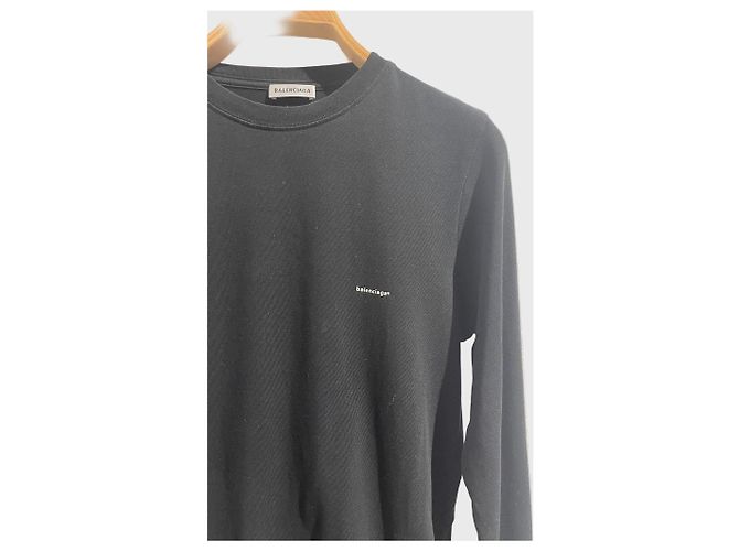 T-shirt Balenciaga nera T.M Nero - vista 2