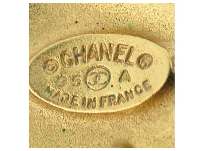 Pendientes de clip Chanel CC chapados en oro en forma de rombo Dorado - vista 4