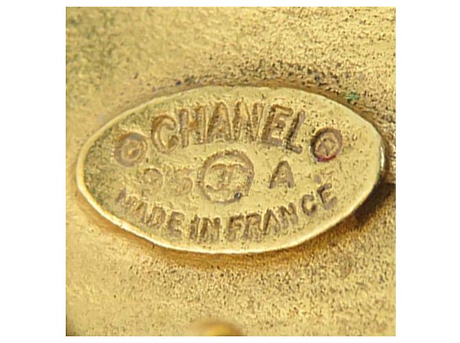 Pendientes de clip Chanel CC chapados en oro en forma de rombo Dorado - vista 5