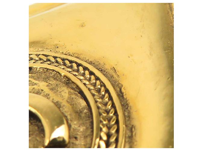 Chanel CC vergoldete Brosche in Rautenform Golden - Ansicht 11