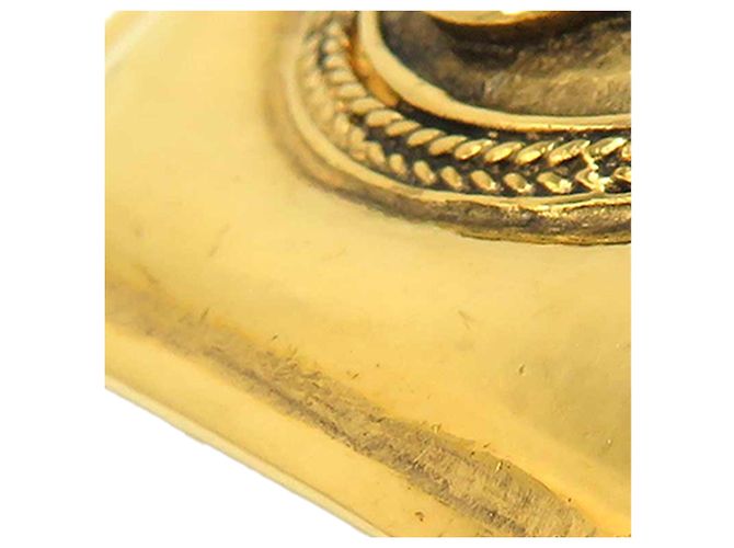 Chanel CC vergoldete Brosche in Rautenform Golden - Ansicht 12