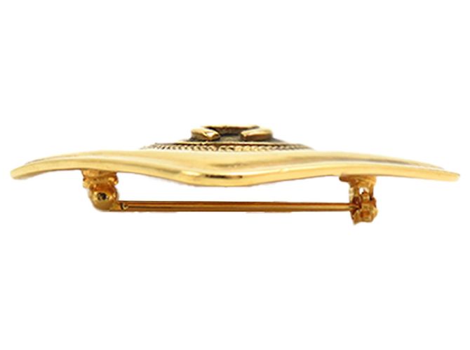 Chanel CC vergoldete Brosche in Rautenform Golden - Ansicht 5