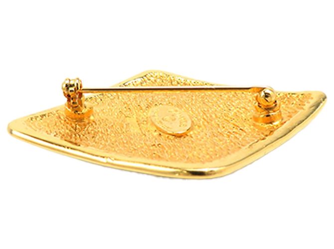 Chanel CC vergoldete Brosche in Rautenform Golden - Ansicht 6