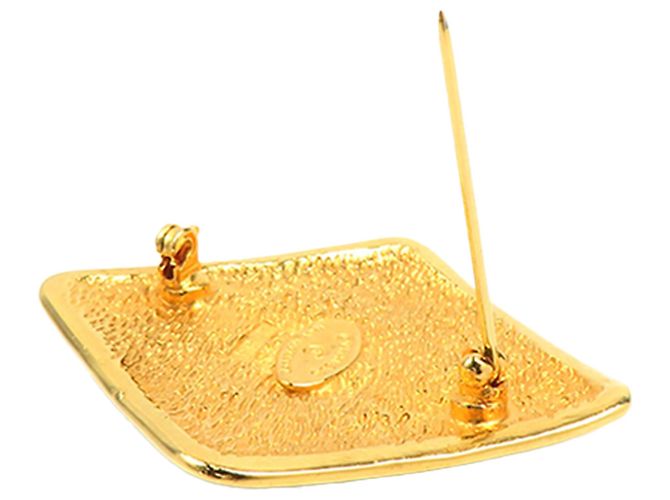 Chanel CC vergoldete Brosche in Rautenform Golden - Ansicht 7