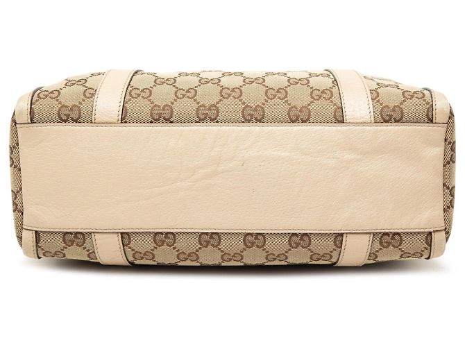 Bolsa Boston Gucci GG Canvas Abbey D Ring Bege - vista 3