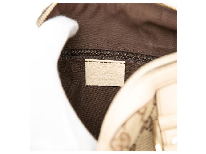 Bolsa Boston Gucci GG Canvas Abbey D Ring Bege - vista 5