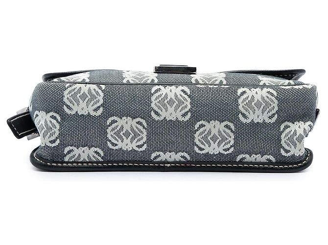 Borsa a tracolla con patta LOEWE Anagram Canvas Grigia Grigio - vista 3
