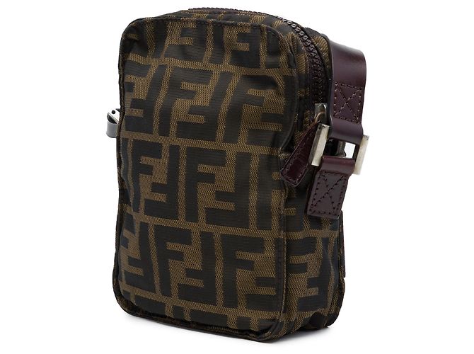 Borsa a tracolla Fendi Zucca Canvas marrone - vista 2