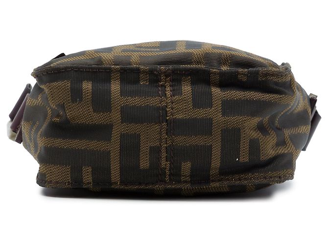 Borsa a tracolla Fendi Zucca Canvas marrone - vista 3