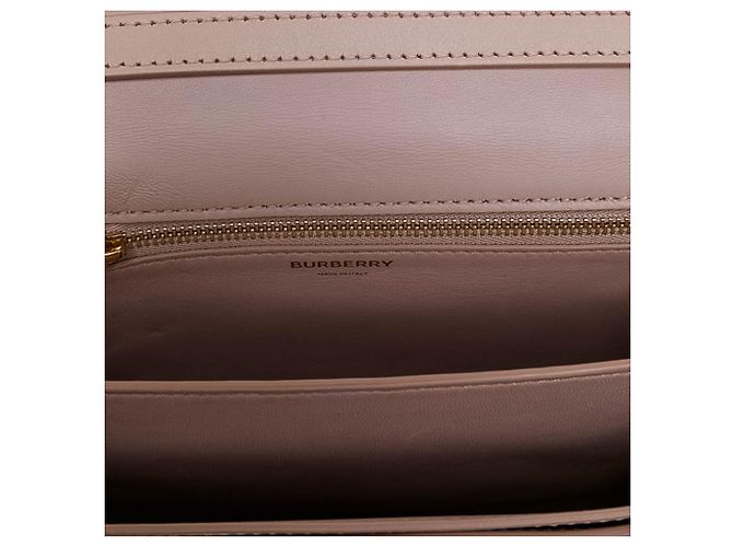 Borsa a tracolla Burberry Small TB in pelle di vitello liscia rosa - vista 4