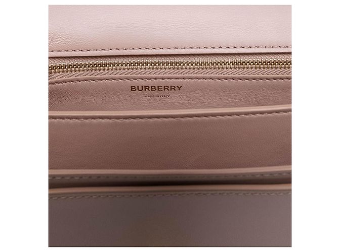 Borsa a tracolla Burberry Small TB in pelle di vitello liscia rosa - vista 5
