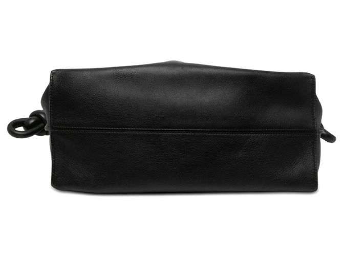Borsa a pochette LOEWE Flamenco Knot Large in pelle di vitello nera Nero - vista 3