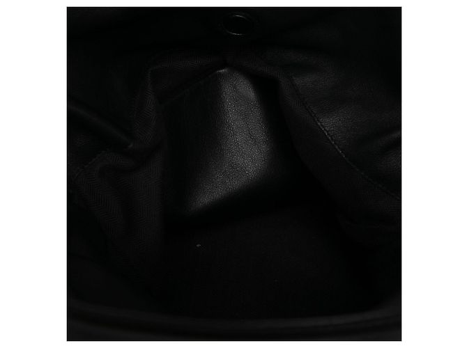 Borsa a pochette LOEWE Flamenco Knot Large in pelle di vitello nera Nero - vista 4