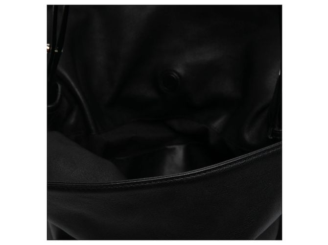 Borsa a pochette LOEWE Flamenco Knot Large in pelle di vitello nera Nero - vista 5