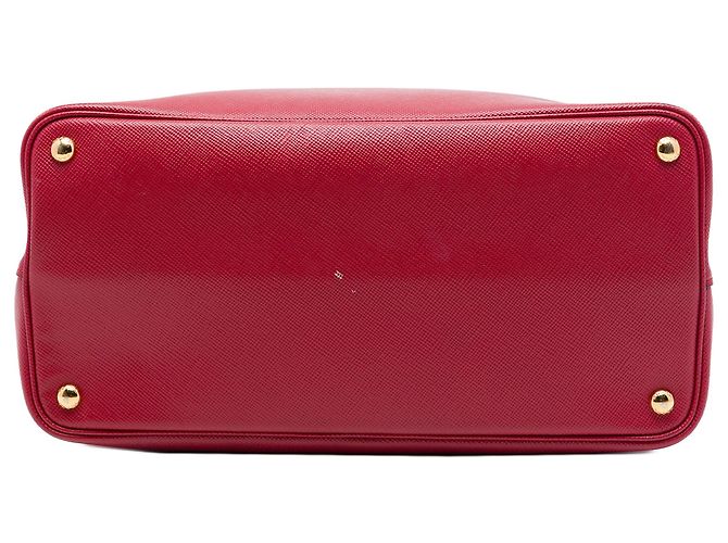 Prada Large Double Satchel aus Saffiano-Leder in Rot - Ansicht 3