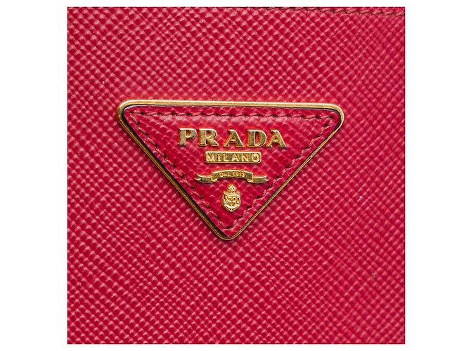 Prada Large Double Satchel aus Saffiano-Leder in Rot - Ansicht 5